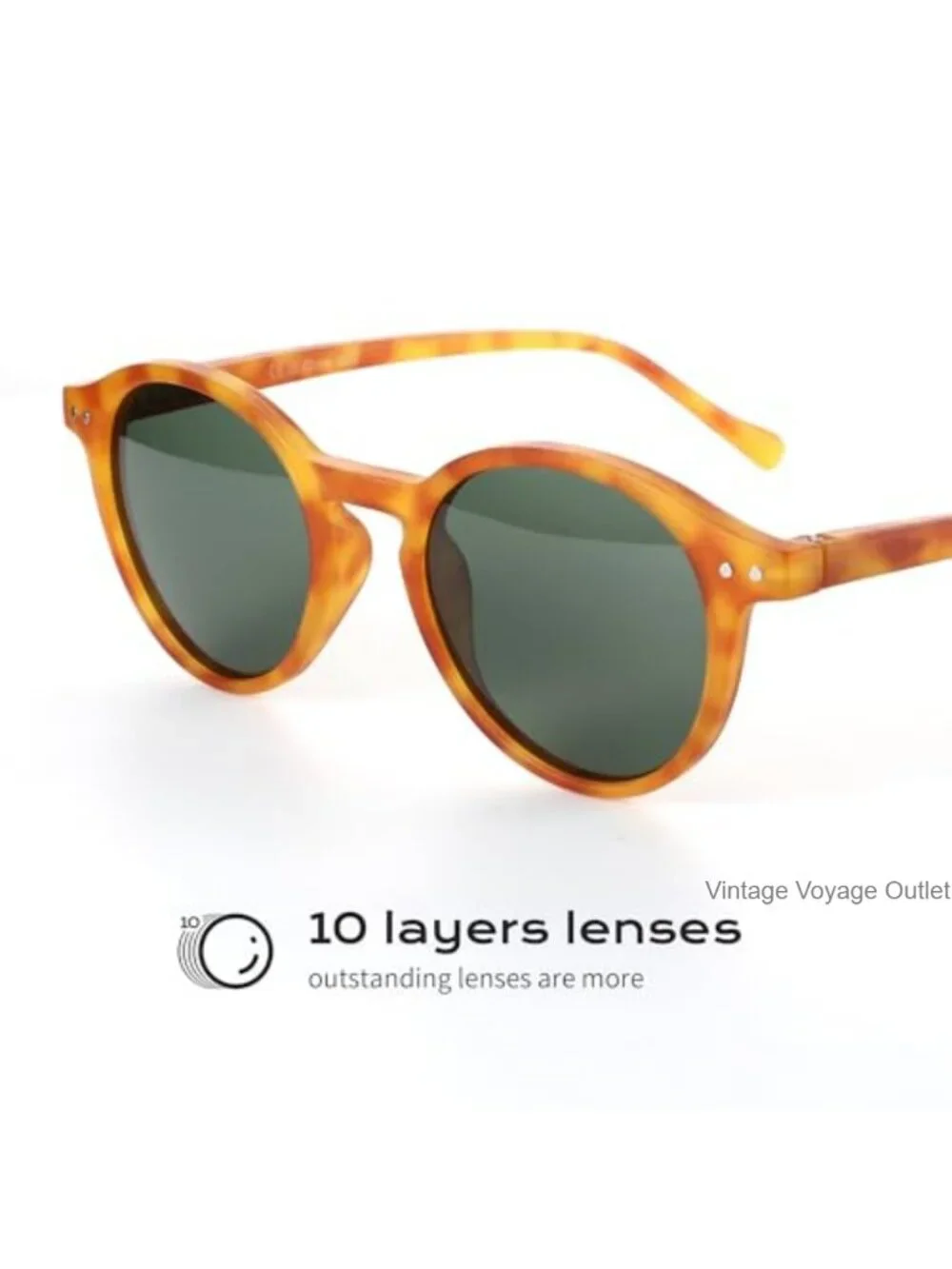 Polarized Round Sunglasses Men Women Retro Classic UV Protection TAC Lens